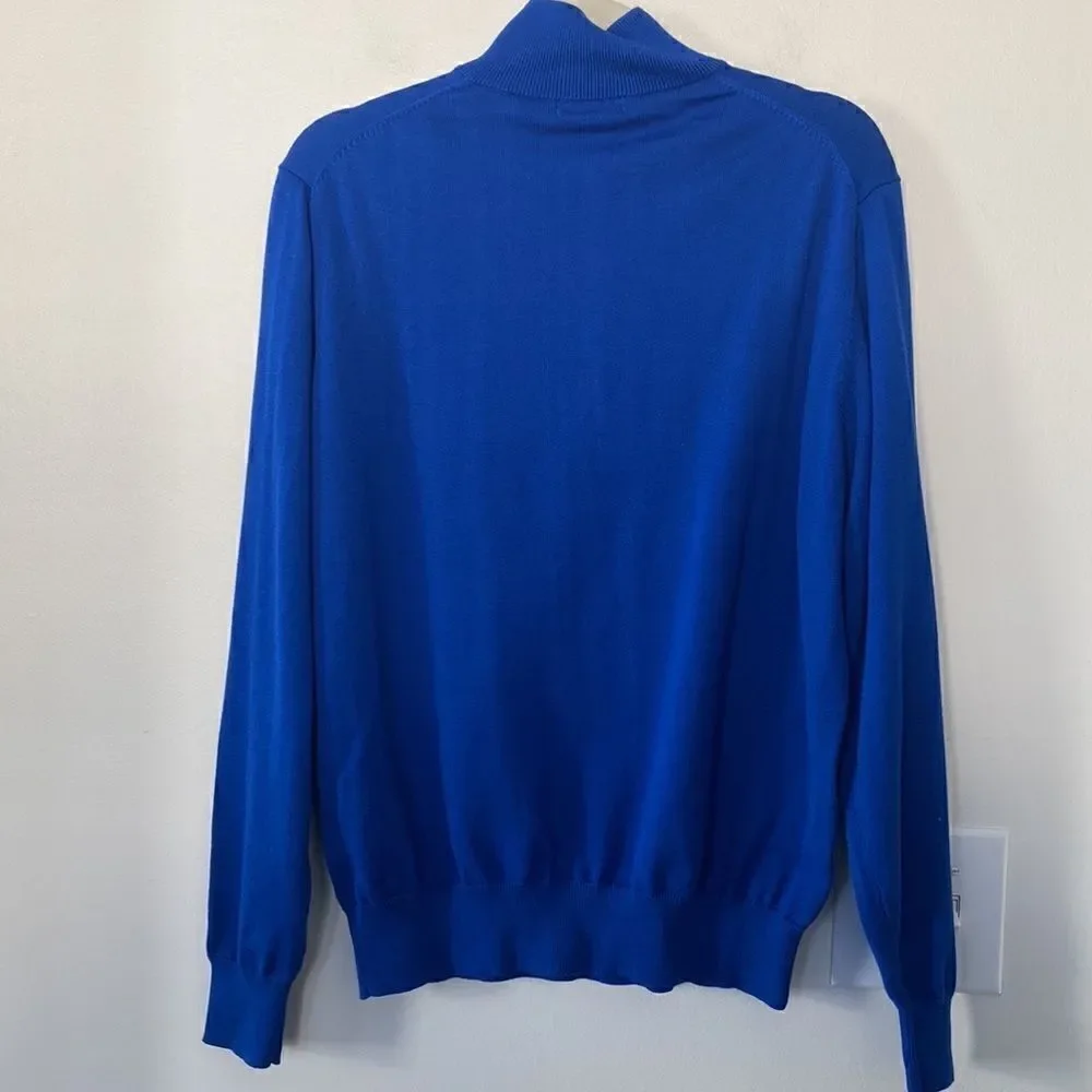 Paul Frederick Supima Cotton 1/4 Zip Sweater M